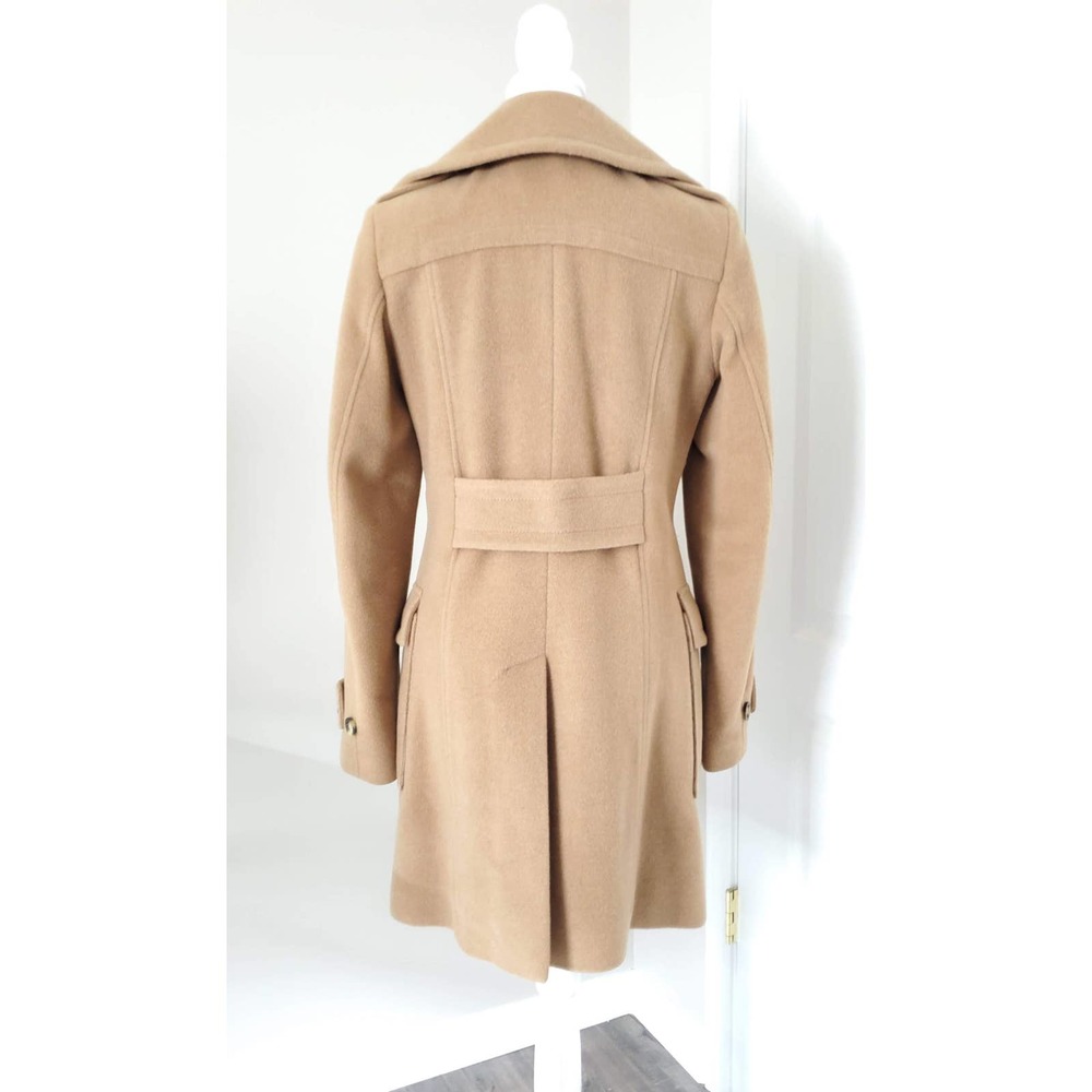 Burberry Camel Tan Wool Double-Breasted Trench Coat - Picture 5 of 15